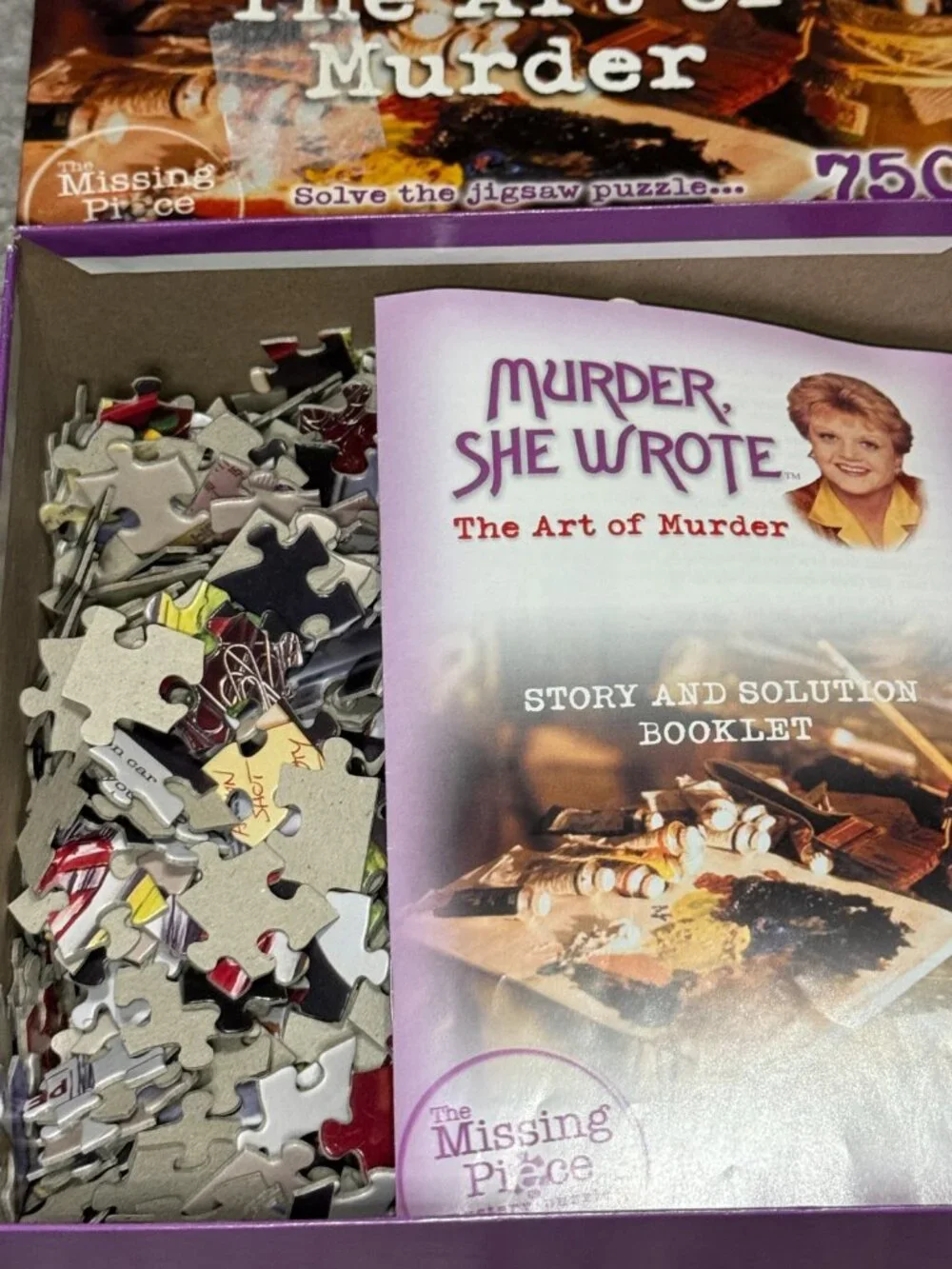 Murder, She Wrote Art of Murder 750 Piece Mystery Puzzle Complete